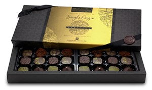 Superior Selection, 24 Single Origin Chocolate Ganaches Gift Box - Personalised 24 box - Chocolate Gifts Heaven