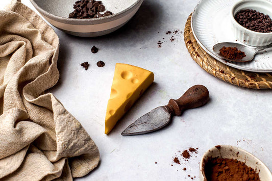 Swiss Cheese Slice & Cheese Knife Gift Box