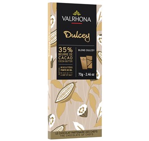 Valrhona Dulcey, 35% Blond chocolate bar - Chocolate Gifts Heaven