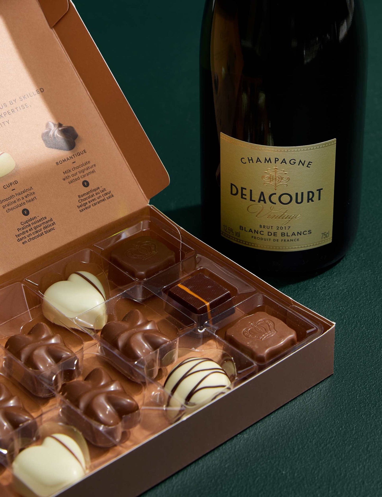 White Rose & Lily Bouquet with Belgian Chocolates & Vintage Champagne - Chocolate Gifts Heaven