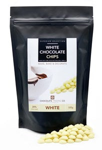 White Chocolate Chips - Small 200g bag - Chocolate Gifts Heaven