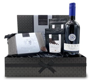 Father's Day Chocolate & Red Wine Small Gift Hamper - Chocolate Gifts Heaven