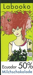 Zotter, Labooko Ecuador, 50% milk chocolate bar - Chocolate Gifts Heaven