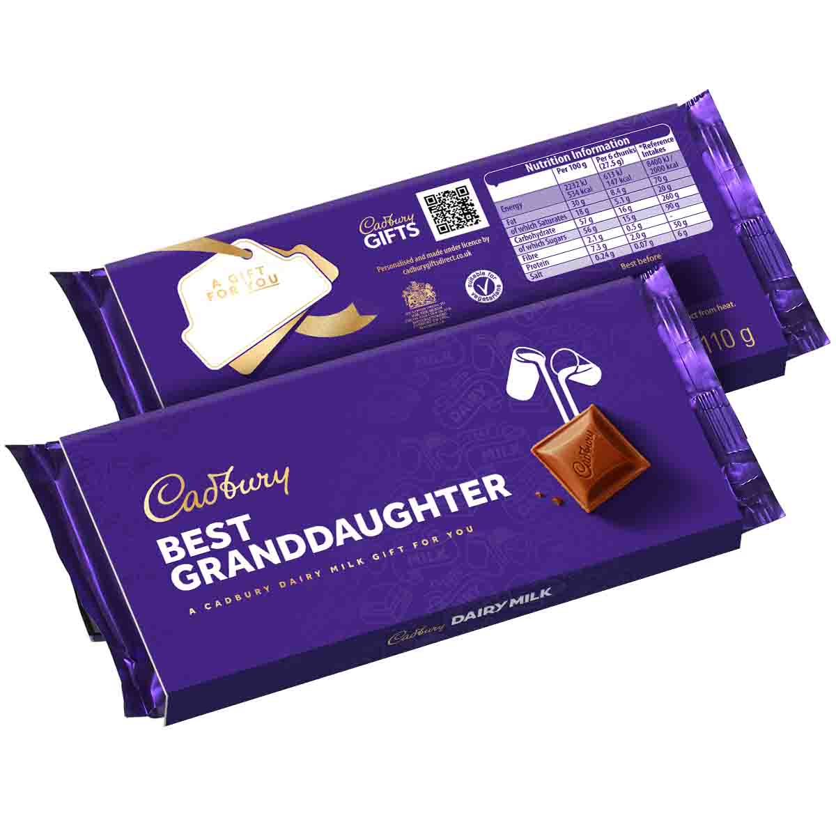 Cadbury Dairy Milk Best Granddaughter Chocolate Bar with Sleeve 110g