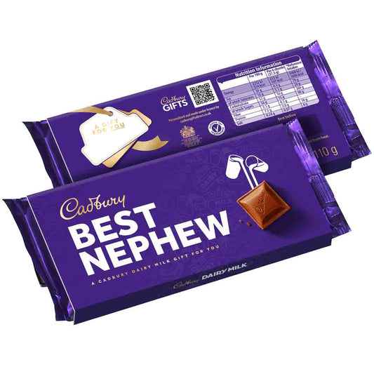 Cadbury Best Nephew Dairy Milk Chocolate Bar with Sleeve 110g - Chocolate Gifts Heaven
