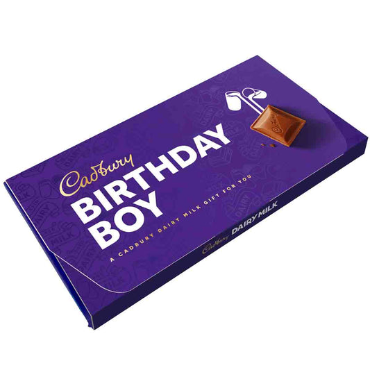 Cadbury Birthday Boy Dairy Milk Chocolate Bar with Gift Envelope - Chocolate Gifts Heaven