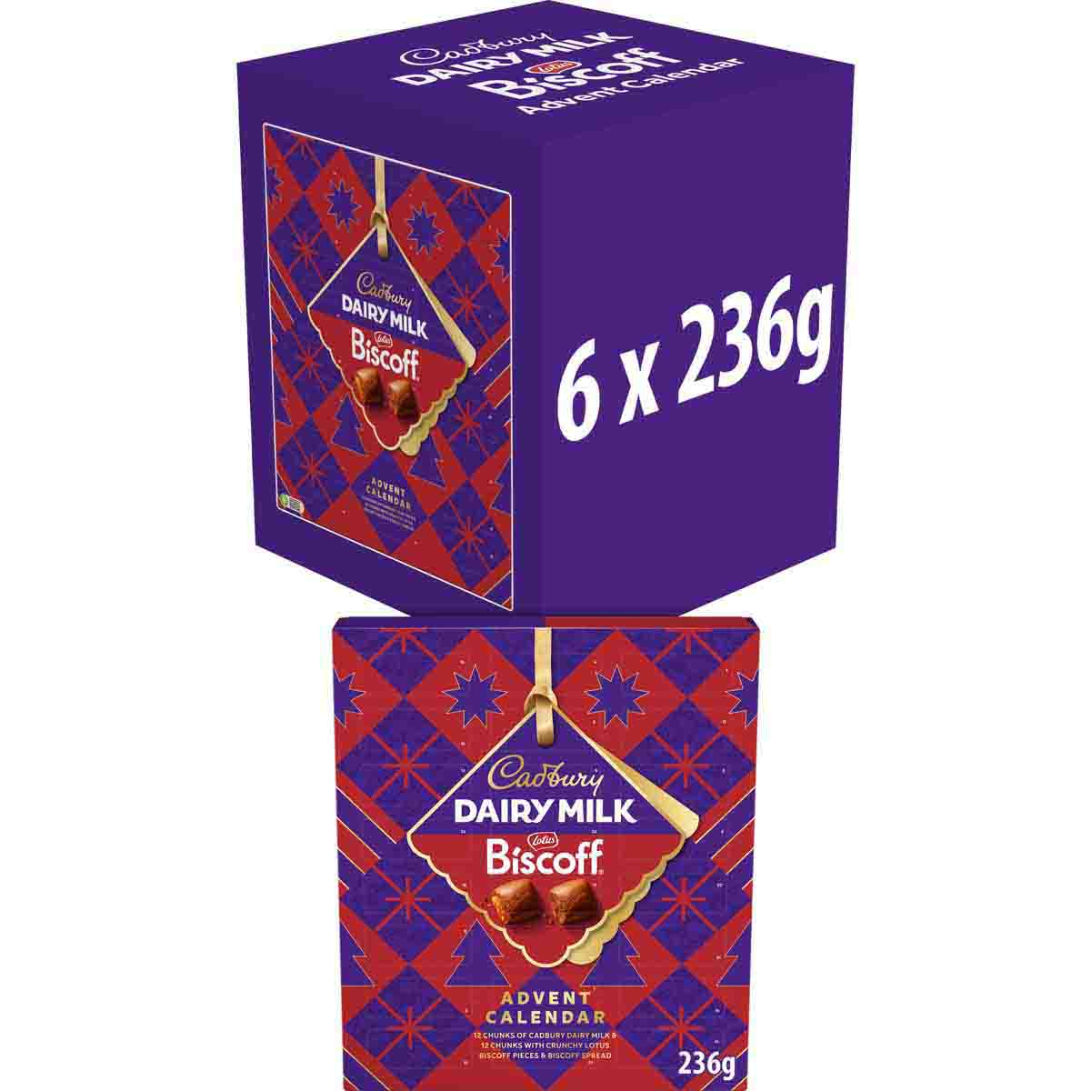 Cadbury Dairy Milk Lotus Biscoff Chocolate Chunk Advent Calendar 236g...