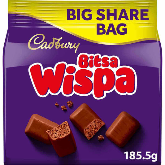 Bitsa Wispa Chocolate Share Bag 185.5g - Chocolate Gifts Heaven