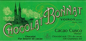 Bonnat, Cacao Cusco, 75% dark chocolate bar - Chocolate Gifts Heaven