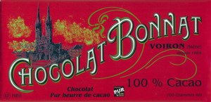 Bonnat, 100% dark chocolate bar