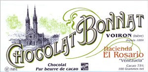 Bonnat, Hacienda El Rosario, 75% dark chocolate bar - Chocolate Gifts Heaven