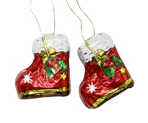 Milk Chocolate Christmas Stocking Tree Decorations - Bag of 20