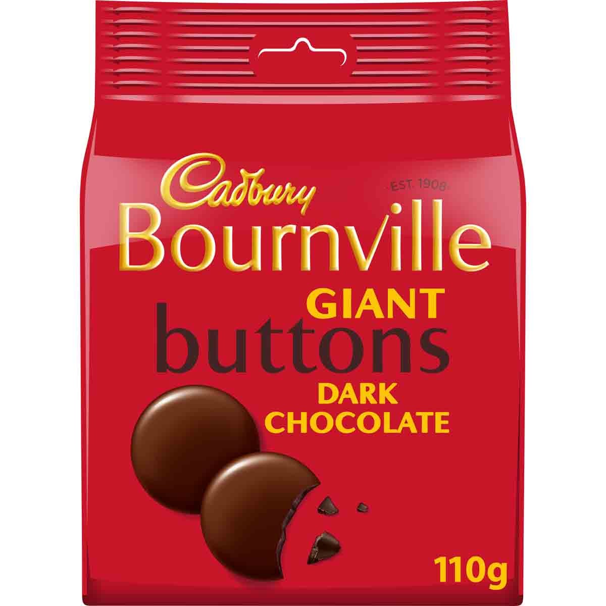 Cadbury Bournville Giant Dark Chocolate Buttons 110g - Chocolate Gifts Heaven