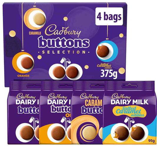 Cadbury Dairy Milk Buttons Selection Box 375g - Chocolate Gifts Heaven