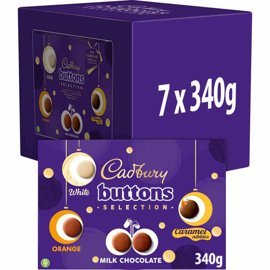 Cadbury Dairy Milk Buttons Selection Box 340g (Box of 7)