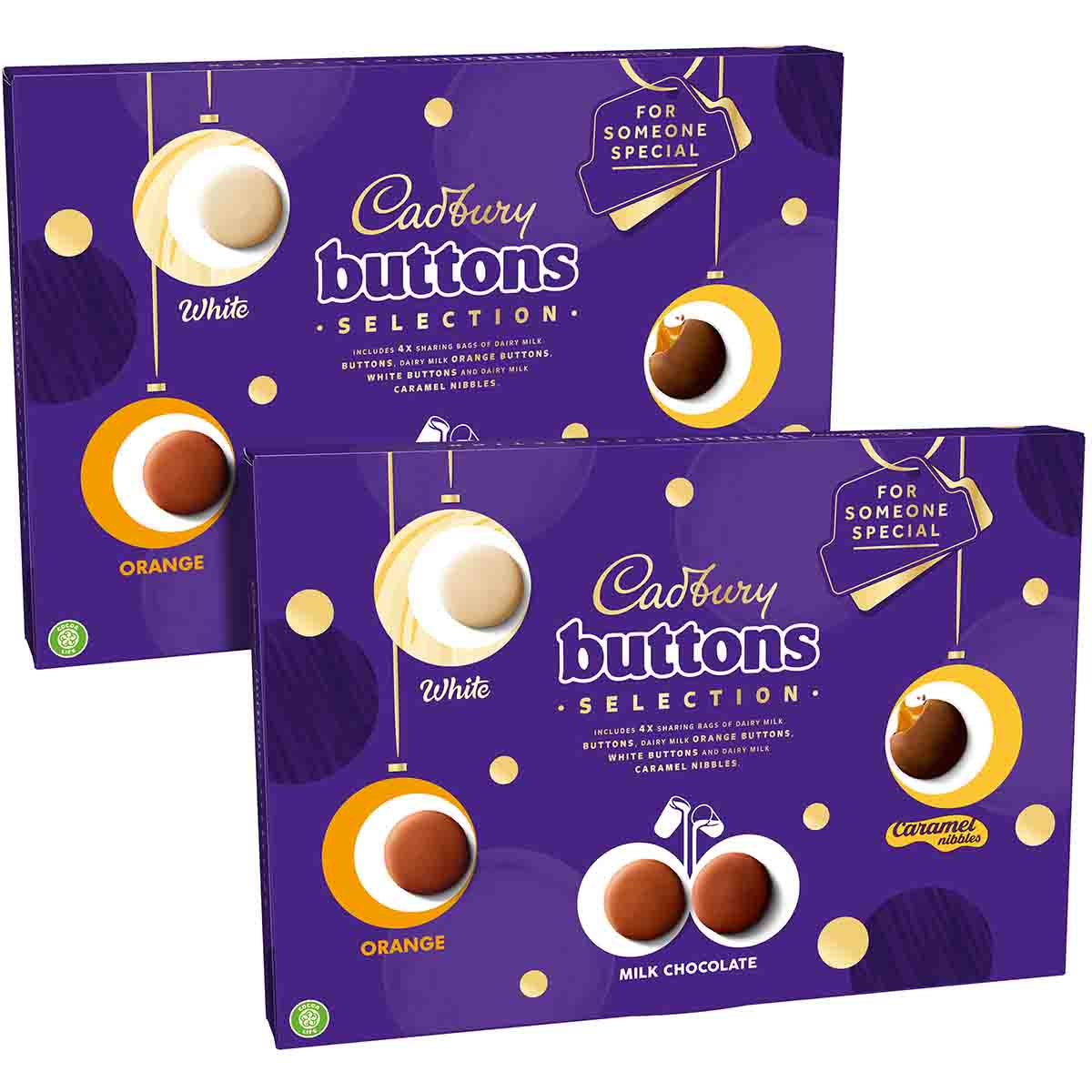 Cadbury Dairy Milk Buttons Selection Box 340g (Bundle of 2)