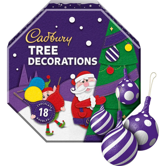 Cadbury Dairy Milk Chocolate Bauble Tree Decorations 108g - Chocolate Gifts Heaven