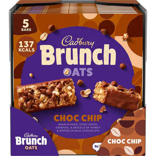 Cadbury Brunch Oats Choc Chip Bars Pack of 5 (Box of 8) - Chocolate Gifts Heaven