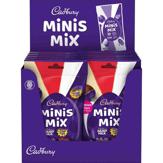 Cadbury Minis Mix Eggs Bag 238g (Box of 12) - Chocolate Gifts Heaven