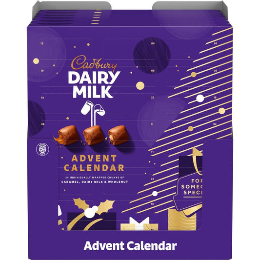 Cadbury Dairy Milk Chocolate Chunk Advent Calendar 258g (Box of 6) - Chocolate Gifts Heaven