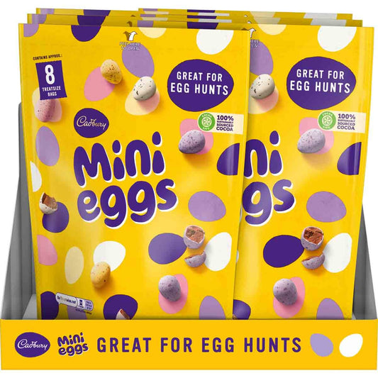 Cadbury Mini Eggs Pouch 308g (Box of 6) - Chocolate Gifts Heaven