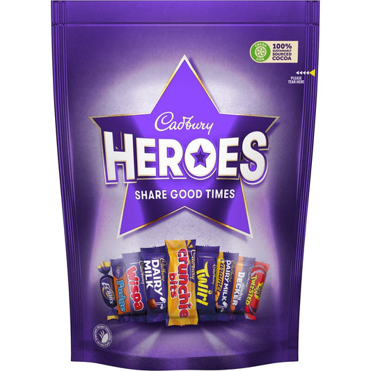 Cadbury Heroes Pouch 300g - Chocolate Gifts Heaven