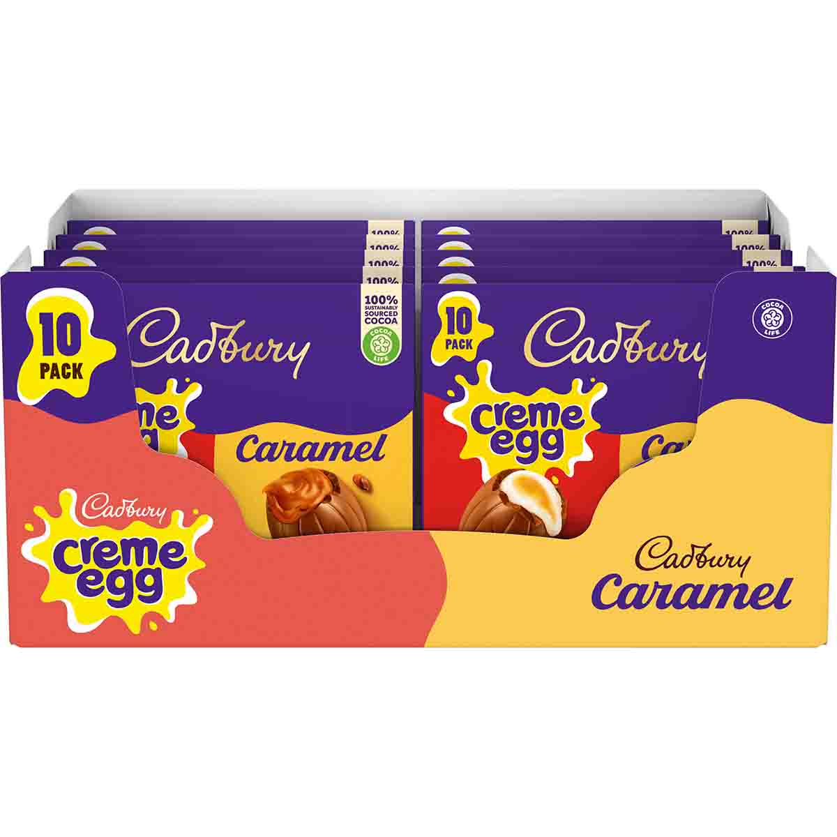Cadbury Creme Egg & Caramel Egg 10 Pack (Box of 12) - Chocolate Gifts Heaven