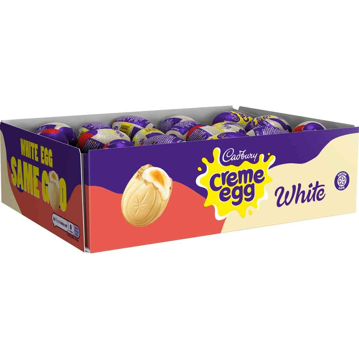 Cadbury White Chocolate Creme Egg (Box of 48) - Chocolate Gifts Heaven