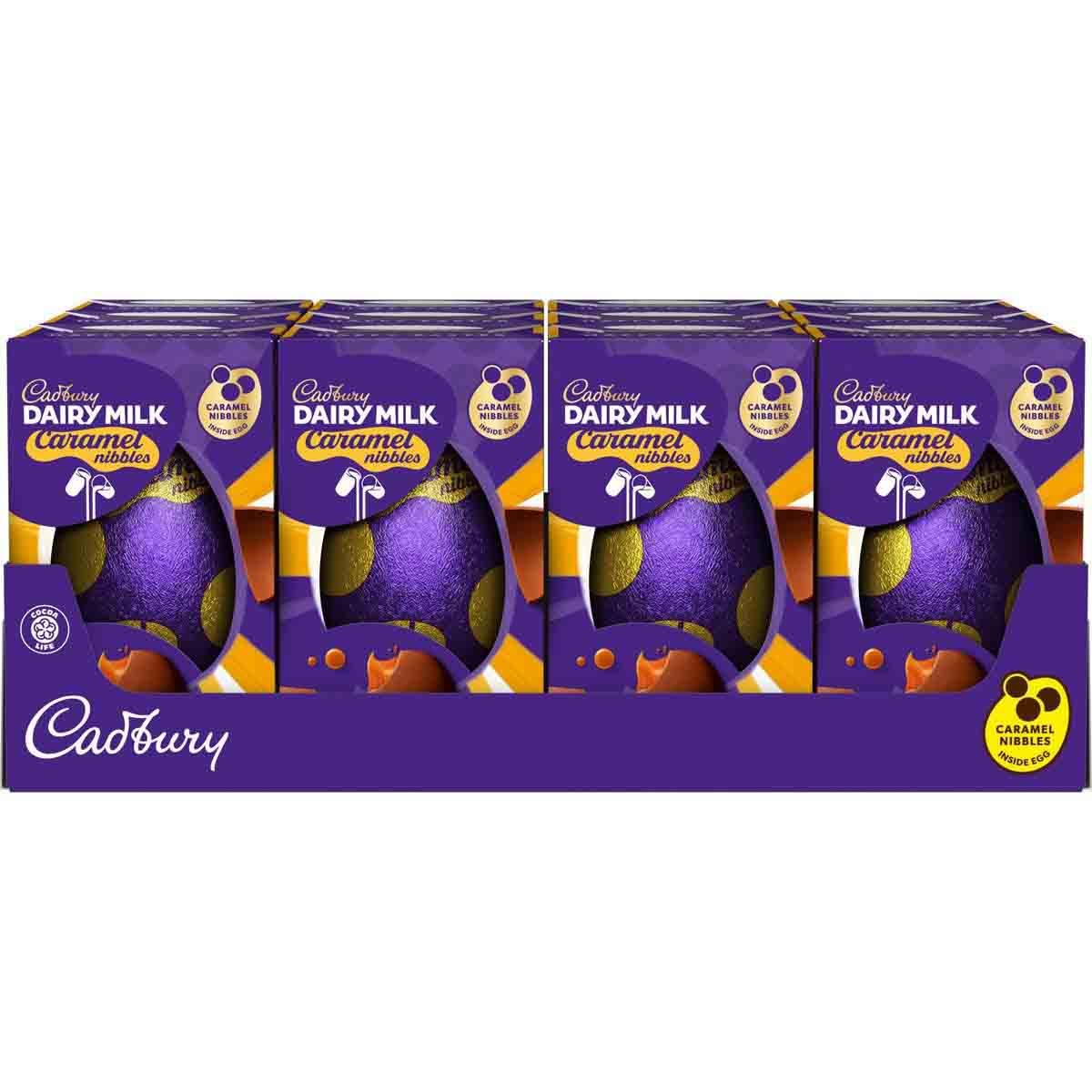 Cadbury Dairy Milk Caramel Nibbles Chocolate Egg (Box of 12) - Chocolate Gifts Heaven
