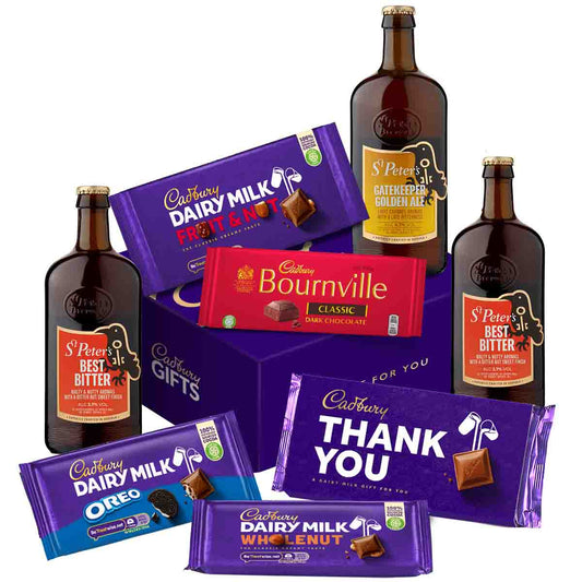 Cadbury Thank You Bars & Beers Hamper - Chocolate Gifts Heaven