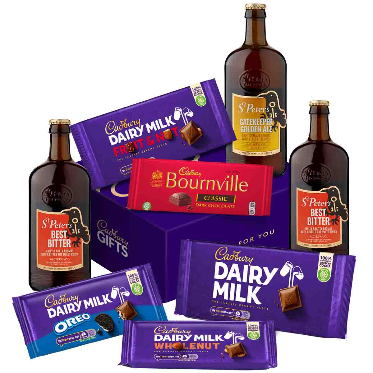 Cadbury Bars & Beers Hamper - Chocolate Gifts Heaven