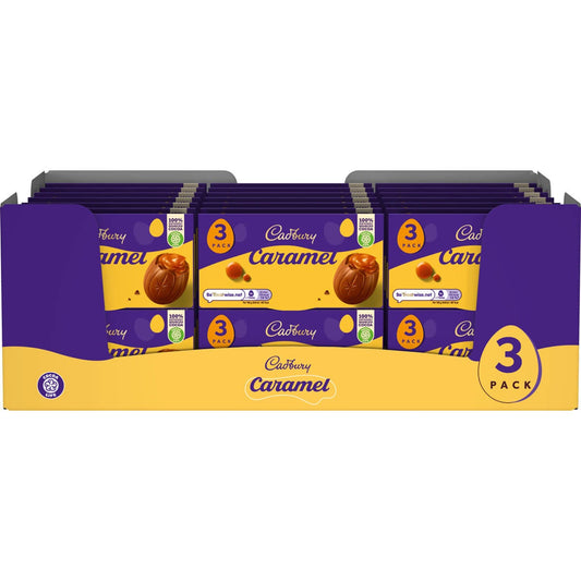 Cadbury Caramel Milk Chocolate Eggs pack of 3 (Box of 42) - Chocolate Gifts Heaven
