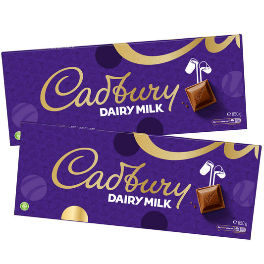 Cadbury Dairy Milk Bars 850g Twin Pack - Chocolate Gifts Heaven