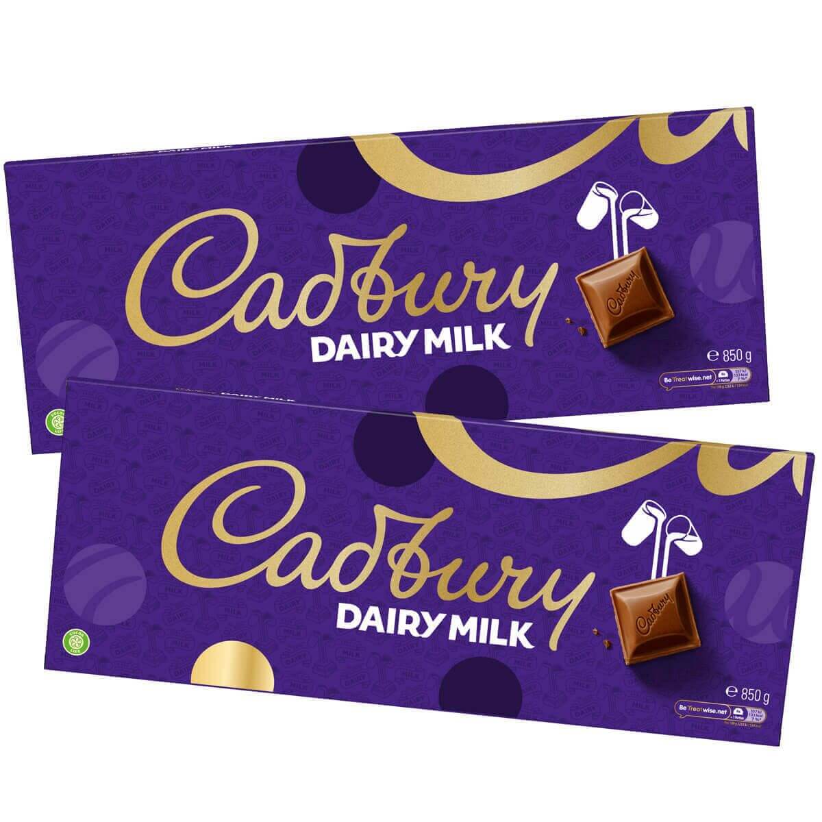 Cadbury Dairy Milk Chocolate Bars 850g (Bundle of 2)