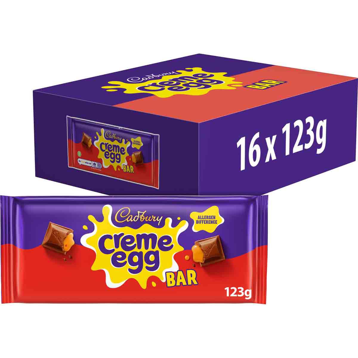Cadbury Creme Egg Chocolate Bar 123g (Box of 16) - Chocolate Gifts Heaven