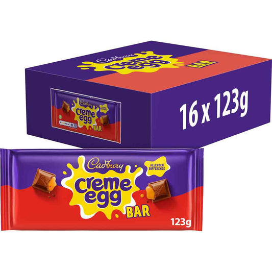 Cadbury Creme Egg Chocolate Bar 123g (Box of 16) - Chocolate Gifts Heaven