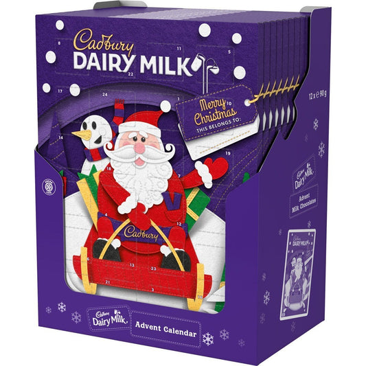 Dairy Milk Advent Calendar 90g (Box of 12) - Chocolate Gifts Heaven