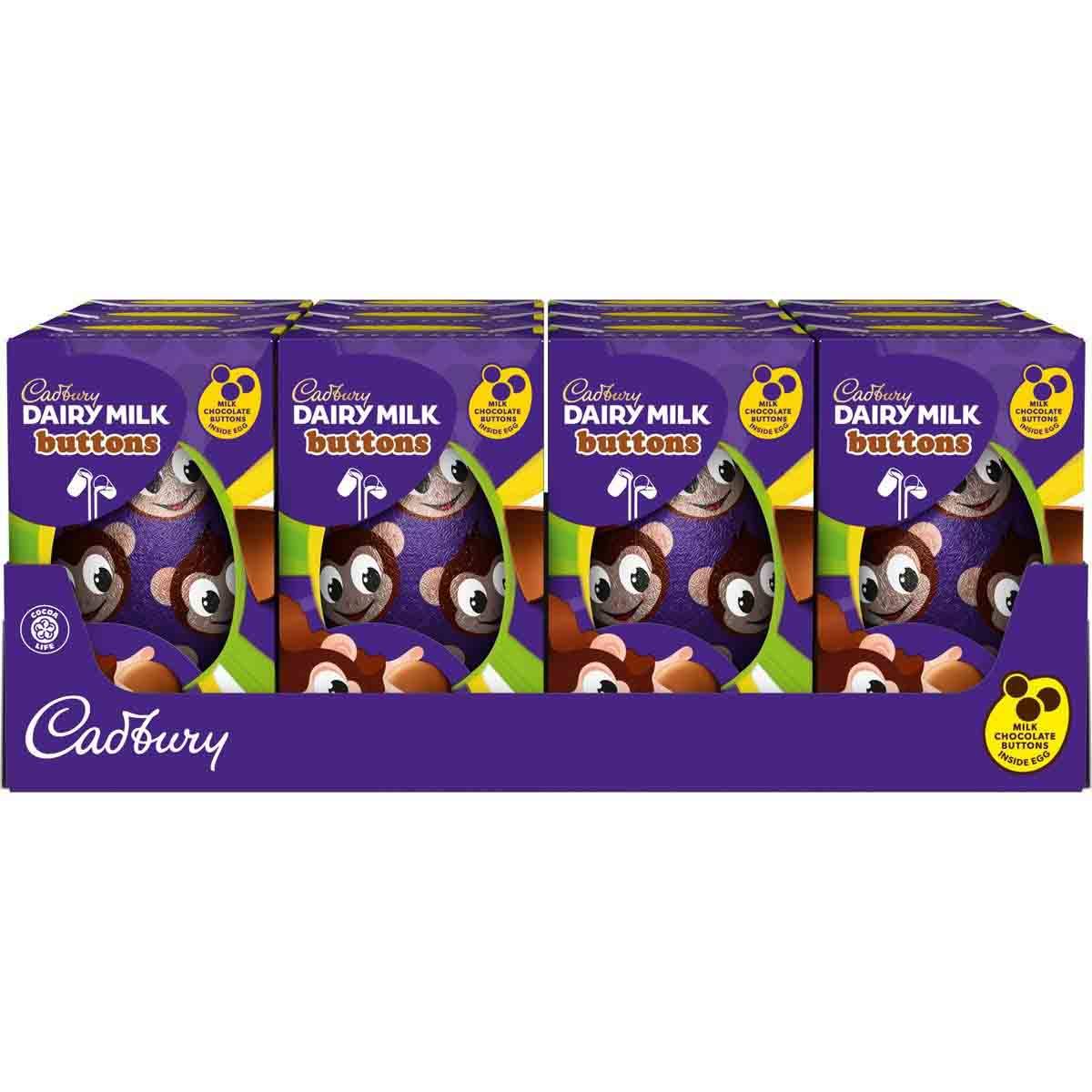 Cadbury Dairy Milk Chocolate Buttons Egg (Box of 12) - Chocolate Gifts Heaven