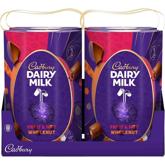 Dairy Milk Fruit & Nut Easter Egg 249g (Box of 4) - Chocolate Gifts Heaven