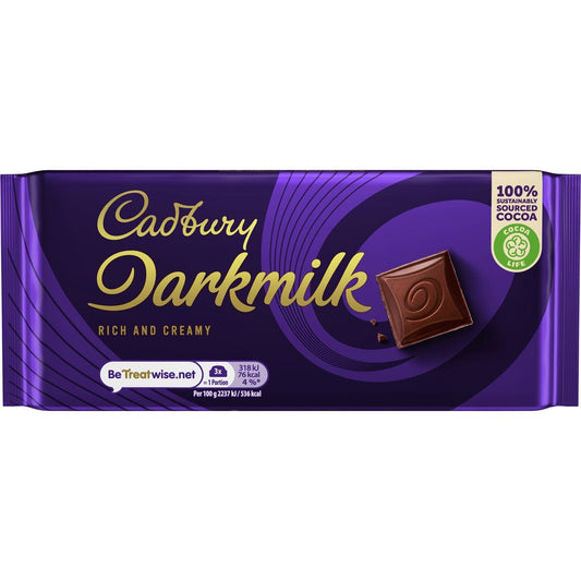 Cadbury Darkmilk Hazelnut Chocolate Bar 85g (Box of 16) - Chocolate Gifts Heaven