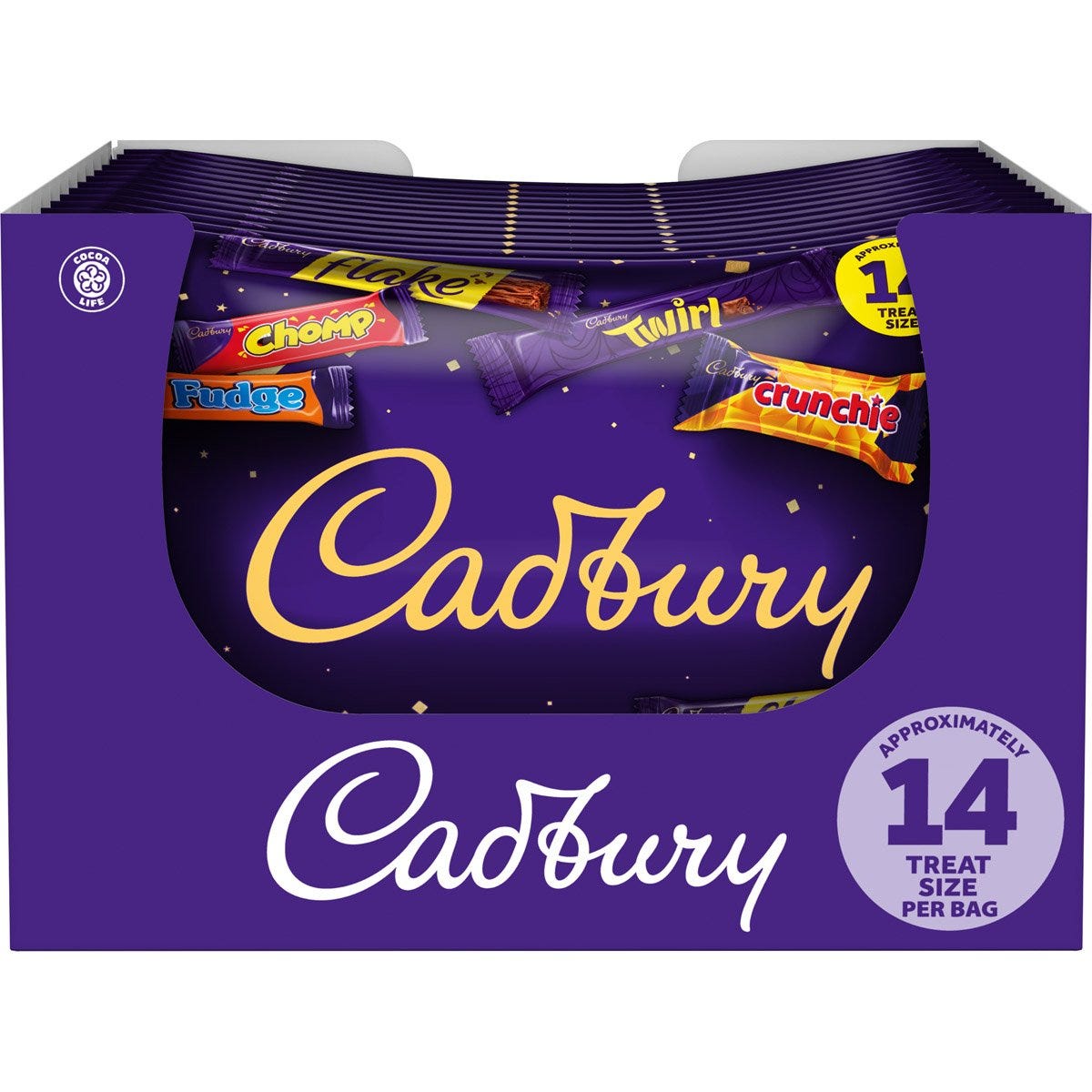 Cadbury Chocolate Treatsize Bars Bag 207g (Box of 14) - Chocolate Gifts Heaven