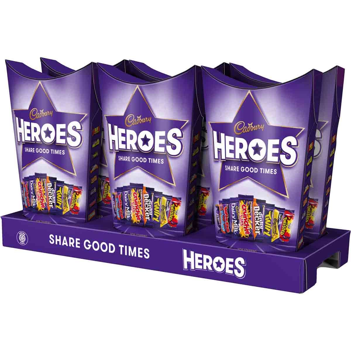 Cadbury Heroes Chocolate Carton 290g (Box of 6) - Chocolate Gifts Heaven