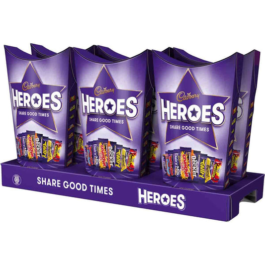 Cadbury Heroes Chocolate Carton 290g (Box of 6) - Chocolate Gifts Heaven