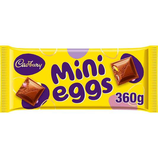 Cadbury Mini Eggs Chocolate Bar 360g (Box of 14) - Chocolate Gifts Heaven