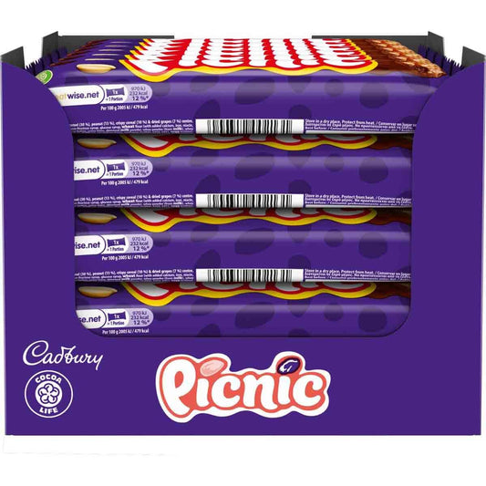 Cadbury Picnic Bar (Box of 36) - Chocolate Gifts Heaven