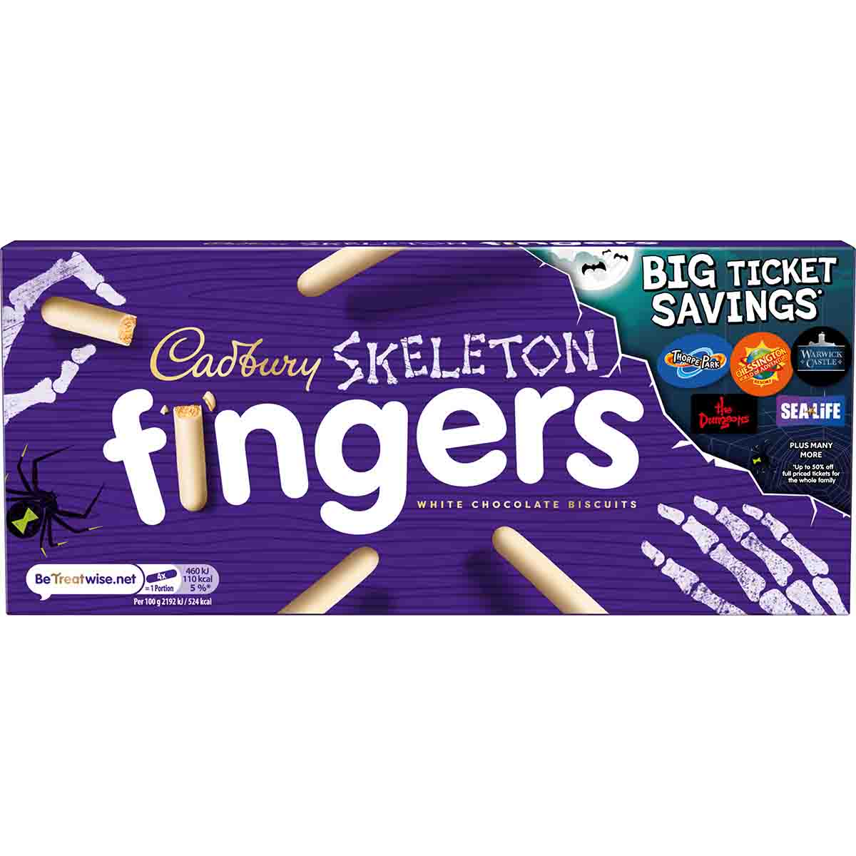 Cadbury Skeleton Fingers Biscuits (114g) - Chocolate Gifts Heaven