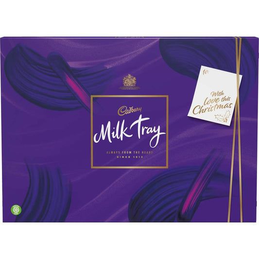 Cadbury Milk Tray 530g with Christmas Sleeve - Chocolate Gifts Heaven