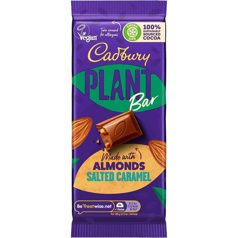 Cadbury Plant Salted Caramel Chocolate Bar Vegan (Box of 18)