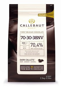 Callebaut dark chocolate chips (callets) 70% - 10kg bag - Chocolate Gifts Heaven
