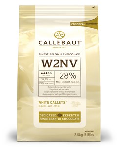 Callebaut white chocolate chips (callets) - 2.5kg bag - Chocolate Gifts Heaven